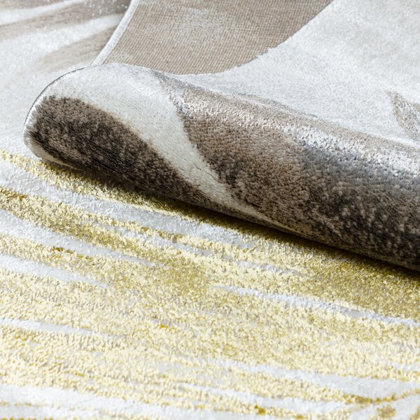 Dywany Łuszczów , Kusový koberec Bliss Z216AZ137 cream/gold, 80x150, béžová, kancelária