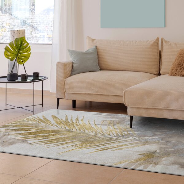 Dywany Łuszczów , Kusový koberec Bliss Z216AZ137 cream/gold, 80x150, béžová, kancelária