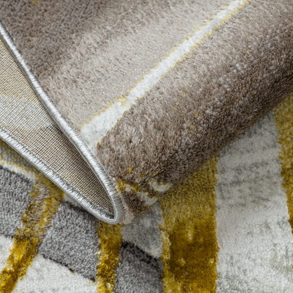 Dywany Łuszczów , Kusový koberec Bliss Z217AZ276 gold/grey, 80x150, šedá, kancelária