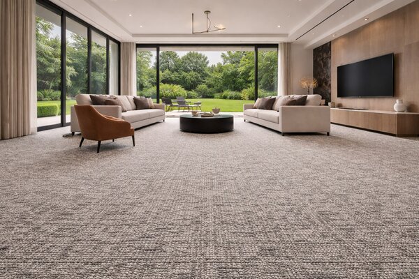 Spoltex , Metrážny koberec Optik 17 šedý, na mieru, šíře 4m,5m, šedá, filc, chodba / predsieň