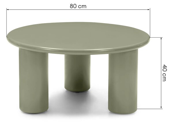 Hector Konferenčný stolík Blair 80 cm olivový