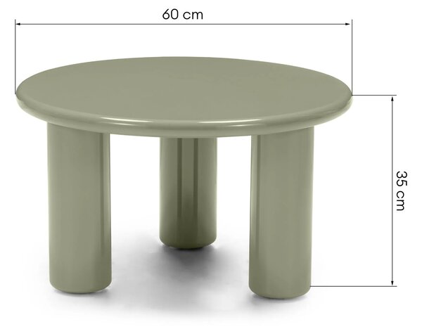 Hector Konferenčný stolík Blair 60 cm olivový