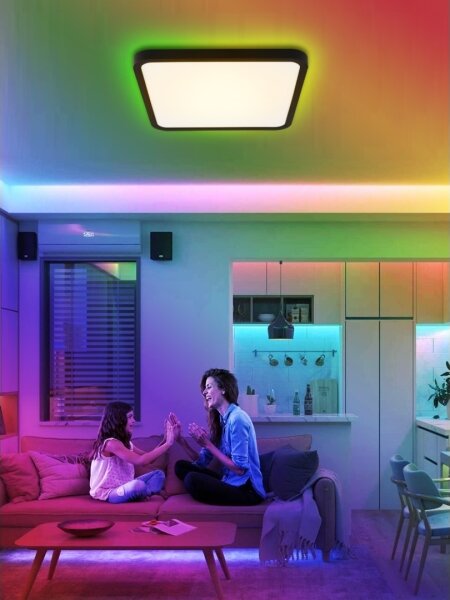 Immax NEO 07167-B40-LED RGBCCT Stmievateľné svietidlo 50W/230V Wi-Fi Tuya černá+DO