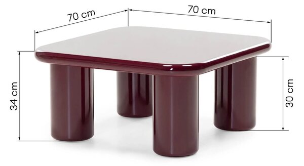 Hector Konferenčný stolík Cherry 70 cm vínový/čerešňový