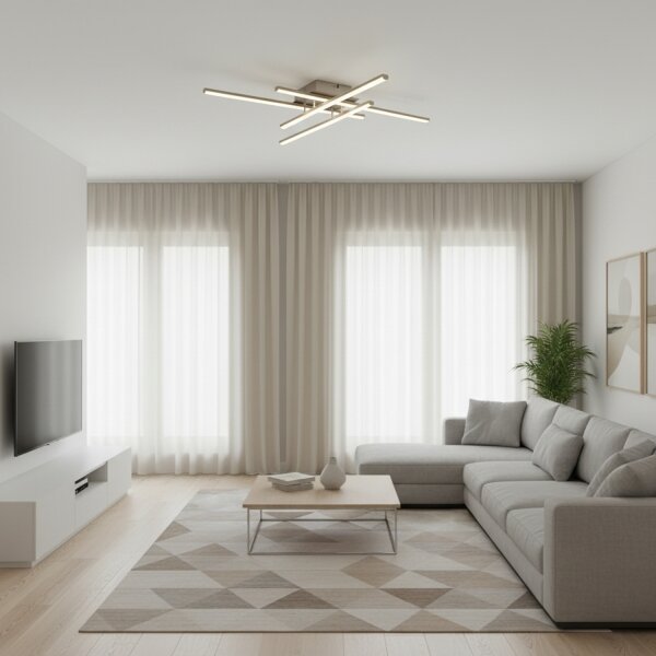 Brilagi - LED stropné svietidlo STRIPES LED/37W/230V strieborné