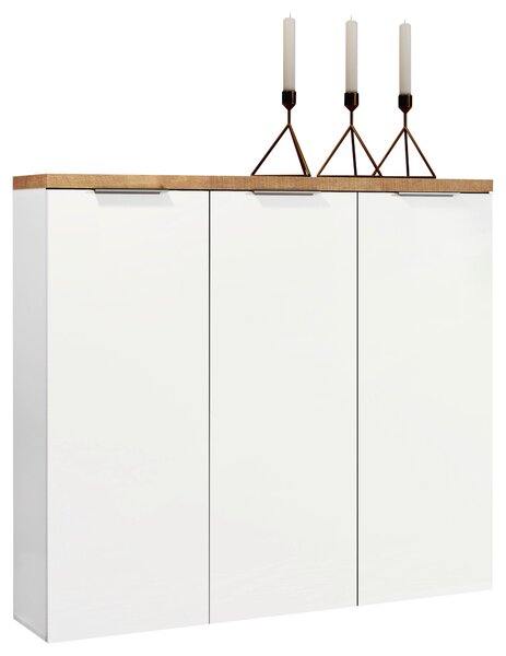 SKRINKA NA TOPÁNKY, biela, farba duba, 120/115/34 cm Xora - Skrine, regály & police na topánky