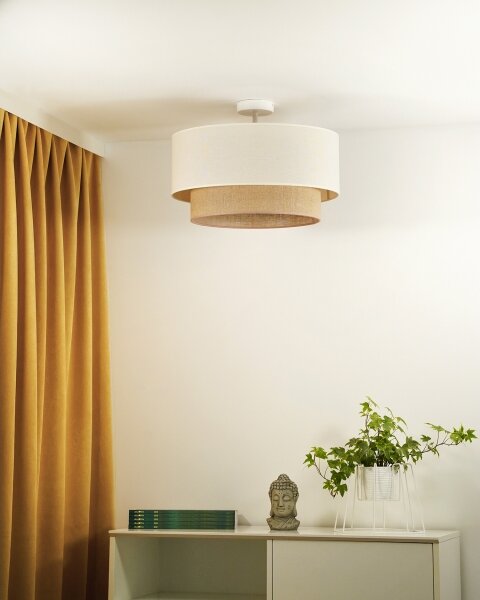 Duolla - Prisadený luster BOHO 1xE27/15W/230V pr. 45 cm krémová/hnedá