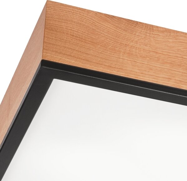 Stropné svietidlo OAK SQUARE 4xE27/15W/230V 48x48 cm dub/čierna