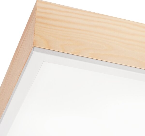 Stropné svietidlo NATURAL SQUARE 4xE27/15W/230V 48x48 cm borovica/biela