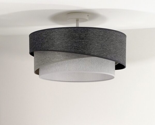 Duolla - Prisadený luster KOBO 1xE27/15W/230V pr. 45 cm šedá/biela