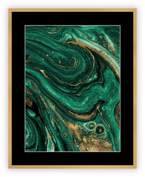 Obraz Abstract Green&Gold II 40 x 50cm