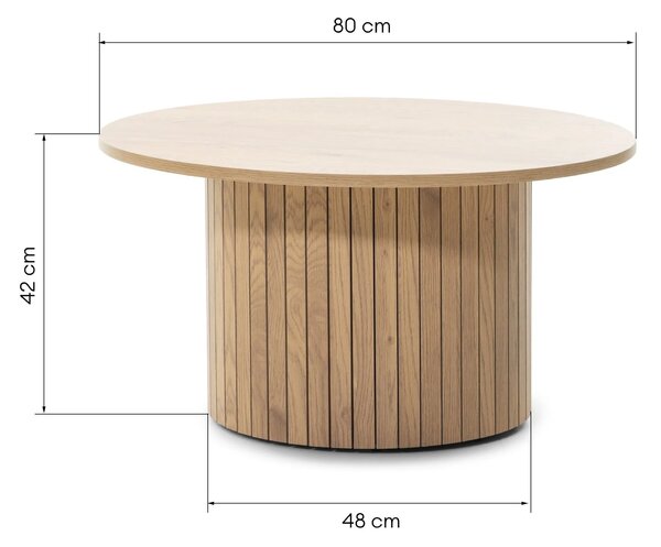 Hector Konferenčný stolík Remigio 80 cm dub prírodný