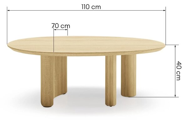 Hector Konferenčný stolík Segretto 110 cm dub prírodný