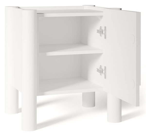 Hector Nočný stolík Lunaria 50 cm biely
