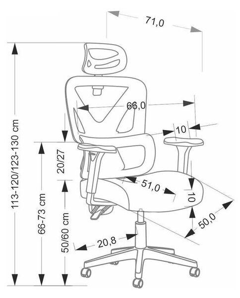 Kancelárska stolička Darcy, čierna