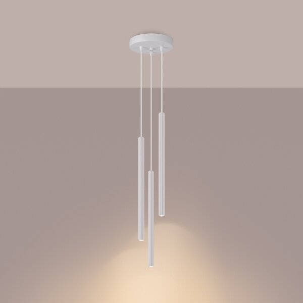Sollux SL.1340 - Luster na lanku ARCHE 3xG9/8W/230V biela