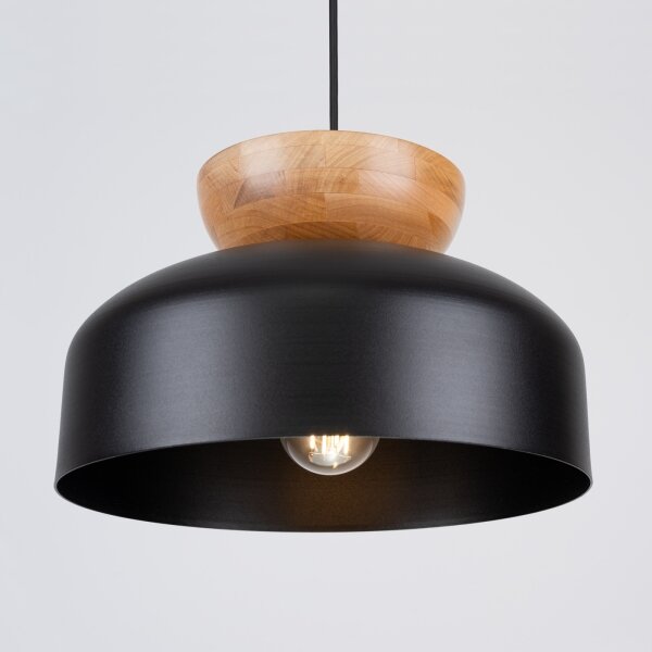 Sollux SL.1351 - Luster na lanku MARION 1xE27/15W/230V pr. 29,5 cm čierna