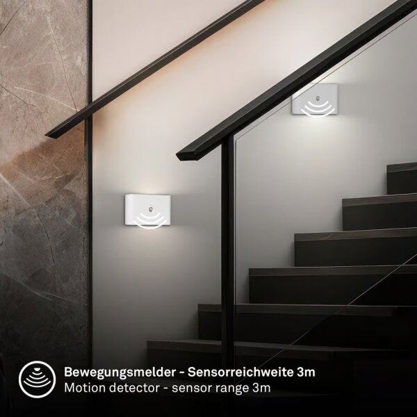 Briloner 3878016 - LED nabíjacie nástenné svietidlo so senzorom CHAT LED/3W/5V 2000 mAh biela