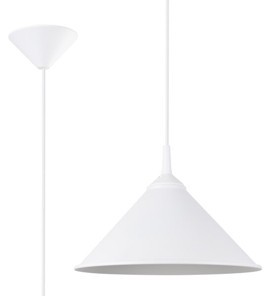 Sollux SL.1325 - Luster na lanku ZUMA 1xE27/15W/230V pr. 30 cm biela
