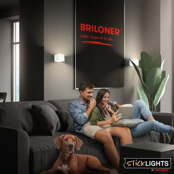 Briloner 3879016 - LED nabíjateľné nástenné svietidlo s pohybovým senzorom BORRA LED/1,5W/5V 3600 mAh biela