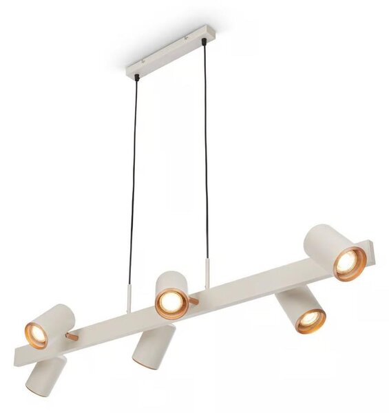 Briloner 4058064 - Závesné svietidlo ERA na lankách 6xGU10/10W/230V krémové