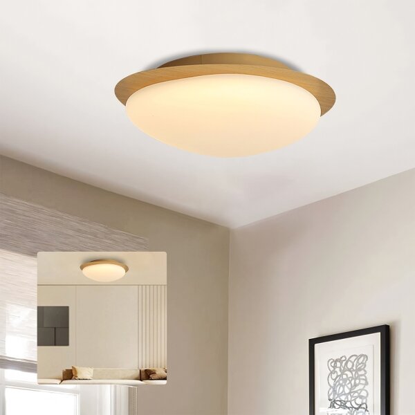 Brilagi - LED stropné svietidlo VISBY WOOD LED/18W/230V pr. 38 cm hnedé
