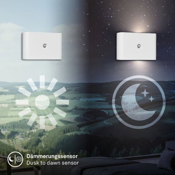 Briloner 3878016 - LED nabíjacie nástenné svietidlo so senzorom CHAT LED/3W/5V 2000 mAh biela
