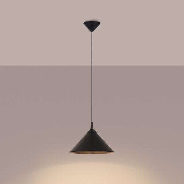 Sollux SL.1326 - Luster na lanku ZUMA 1xE27/15W/230V pr. 30 cm čierna