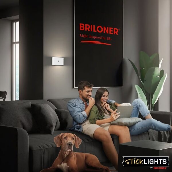 Briloner 3878016 - LED nabíjacie nástenné svietidlo so senzorom CHAT LED/3W/5V 2000 mAh biela