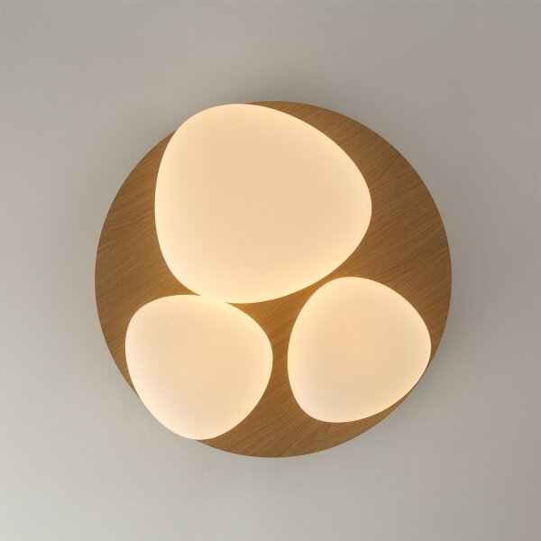 Brilagi - LED stropné svietidlo VISBY WOOD LED/36W/230V priemer 50 cm hnedé