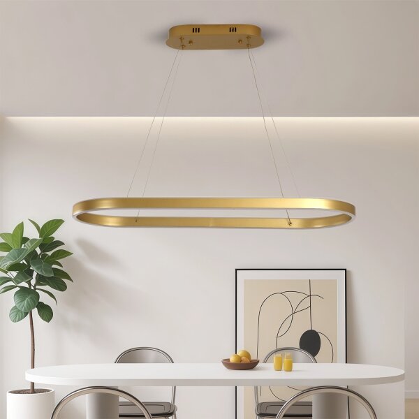 Brilagi - LED luster na lanku PONDIE LED/44W/230V 80x30 cm zlatý