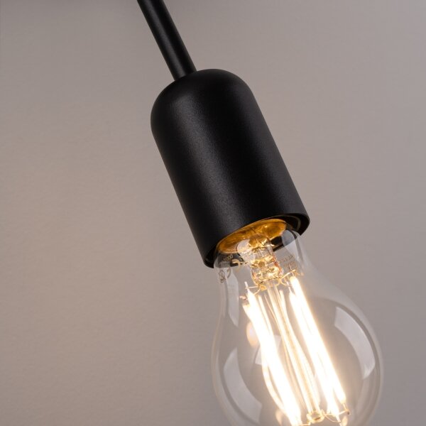 Sollux SL.1433 - Nástenná lampa LOOP 1xE27/15W/230V čierna