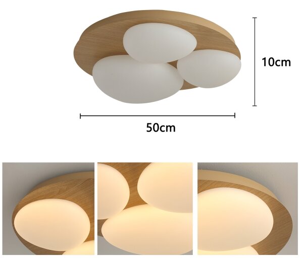 Brilagi - LED stropné svietidlo VISBY WOOD LED/36W/230V priemer 50 cm hnedé