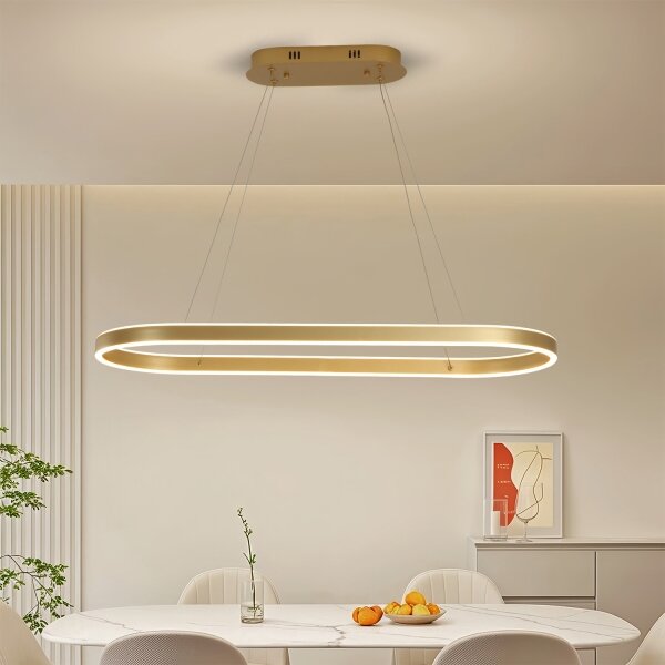 Brilagi - LED luster na lanku PONDIE LED/44W/230V 80x30 cm zlatý