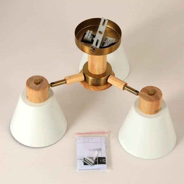 Brilagi - Prisadený luster LUND WOOD 3xE27/40W/230V pr. 50 cm drevo