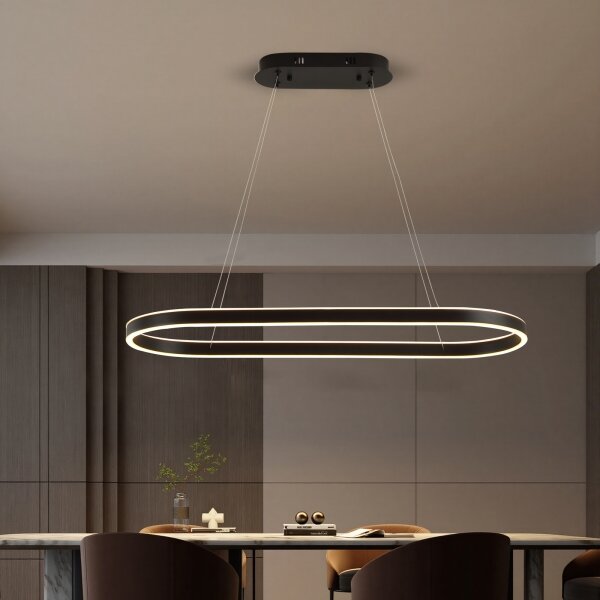 Brilagi - LED luster na lanku PONDIE LED/43W/230V 80x30 cm čierna
