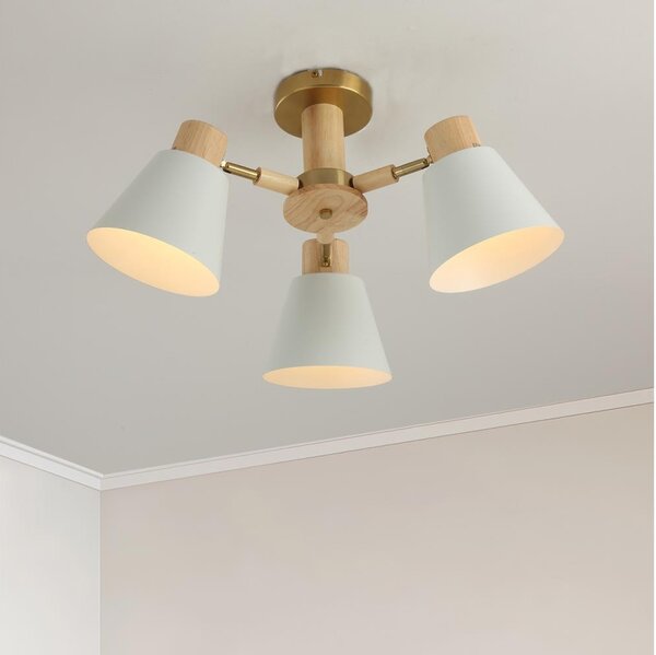 Brilagi - Prisadený luster LUND WOOD 3xE27/40W/230V pr. 50 cm drevo