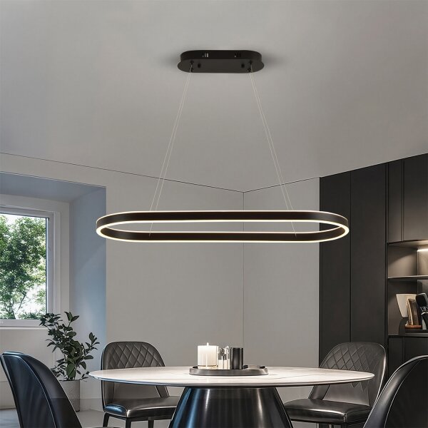 Brilagi - LED luster na lanku PONDIE LED/43W/230V 80x30 cm čierna