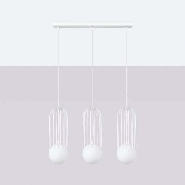 Sollux SL.1333 - Luster na lanku BRINA 3xG9/8W/230V biela