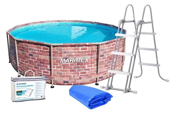 Marimex | Bazén Florida 3,66 x 0,99m bez filtrácie + príslušenstvo - motív TEHLA | 19900086