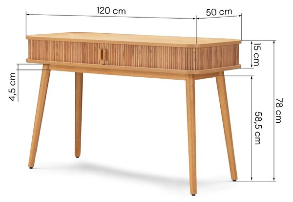 Hector Písací stôl Clemente 120 cm dub prírodný