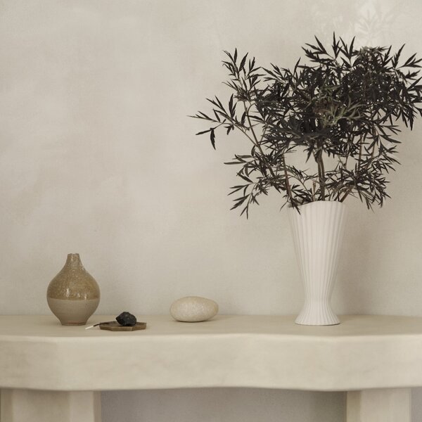 Designová váza Fountain Off White 23 cm