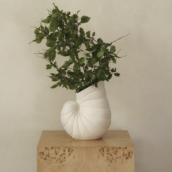 Kameninová váza Shell Pot Off White