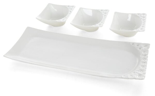 Dekorstudio Dekoratívna misa ELISA 40x16 cm - biela