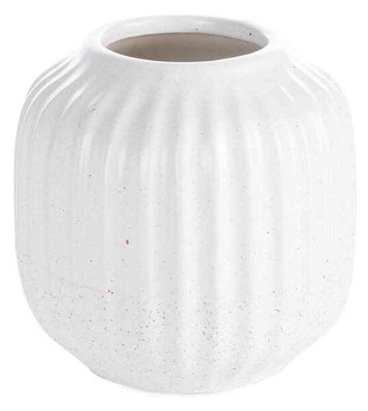 Dekorstudio Dekoratívna keramická váza KAJLA Ø14x13 cm - biela