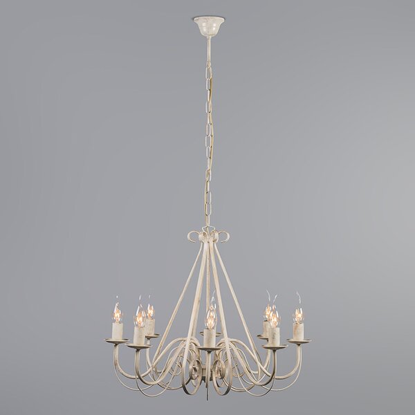 Lustr krémovej farby 60 cm s tienidlami v odtieni taupe - Giuseppe 8