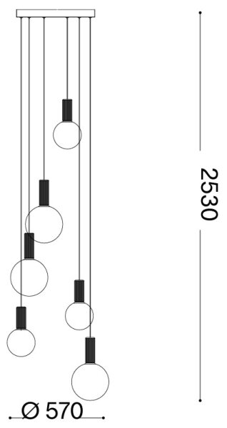 Ideal Lux - LED luster na lanku ODEON LED/39W/230V CRI 90 pr. 57 cm béžová/biela