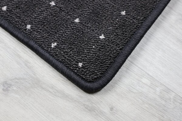 Condor Carpets , Kusový koberec Udinese antracit, 57x120, šedá, chodba / predsieň