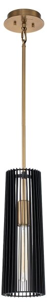Quintiesse QN-LINARA-P-BK - Luster na tyči LINARA 1xE27/60W/230V čierna/zlatá