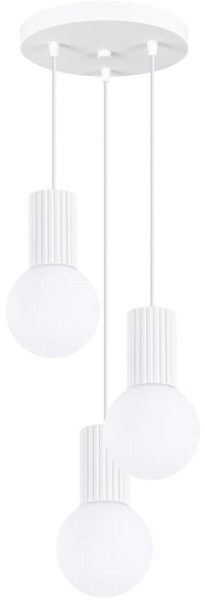 Sollux SL.1710 - Luster na lanku HALO 3xG9/8W/230V pr. 25 cm biela